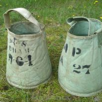 PRZEDWOJENNE WIADRO WOJSKOWE BREZENTOWE SKŁADANE WWI WWII KUCHNIA POLOWA KONIE BUSHCRAFT II GAT