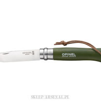 NÓŻ OPINEL KHAKI ARMY DO LASU SKŁADANY INOX 8