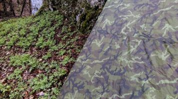 ULTRALEKKA PŁACHTA BIWAKOWA BASHA TARP 3x2m 360g WOODLAND CZECH