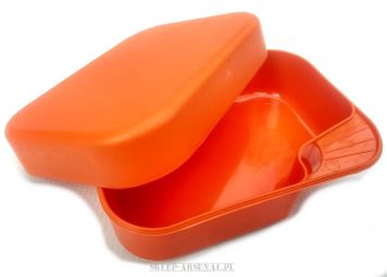 MENAŻKA TURYSTYCZNA SZWECJA POJEMNIK PUSZKA SURVIVALOWA ORANGE
