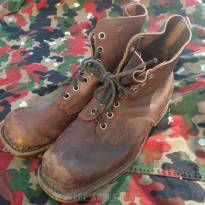 1942 TRZEWIKI BUTY WOJSKOWE RECO SKÓRA VINTAGE ARMII SZWEDZKIEJ - POD NARTY I DO RECOr. 45