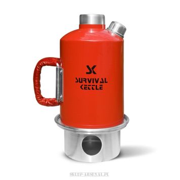 CZAJNIK TURYSTYCZNY SAMOWAR KUCHENKA SURVIVAL KETTLE RED 1,2L