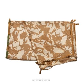 PŁACHTA BIWAKOWA BASHA TARP MASKUJĄCY DDPM PUSTYNNY ARMII BRYTYJSKIEJ 2,6m x 2,1m