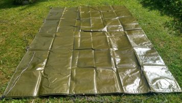 5m x 3,5m PŁACHTA PLANDEKA NAMIOTOWA ARMII SZWEDZKIEJ OLIVE 17,5m2