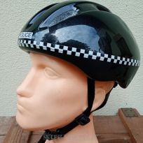 KASK ROWEROWY POLICE POLICYJNY BRYTYJSKI CZARNY CLASSIC