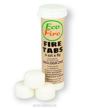SURVIVALOWE PALIWO TURYSTYCZNE W TUBIE - WODOSZCZELNE FIRE TABS 6x8gr