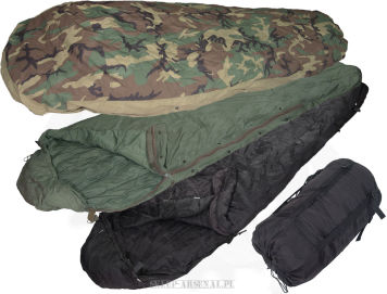 KOMPLET ŚPIWORÓW MSS US ARMY GORETEX WOODLAND 2xŚPIWÓR+1xBIVI COVER