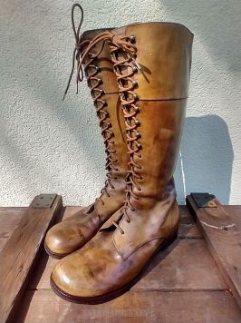BUTY KOLONIALNE WYSOKIE DAMSKIE OFICERKI KONIE BUSHCRAFT HANDMADE 42 (270)